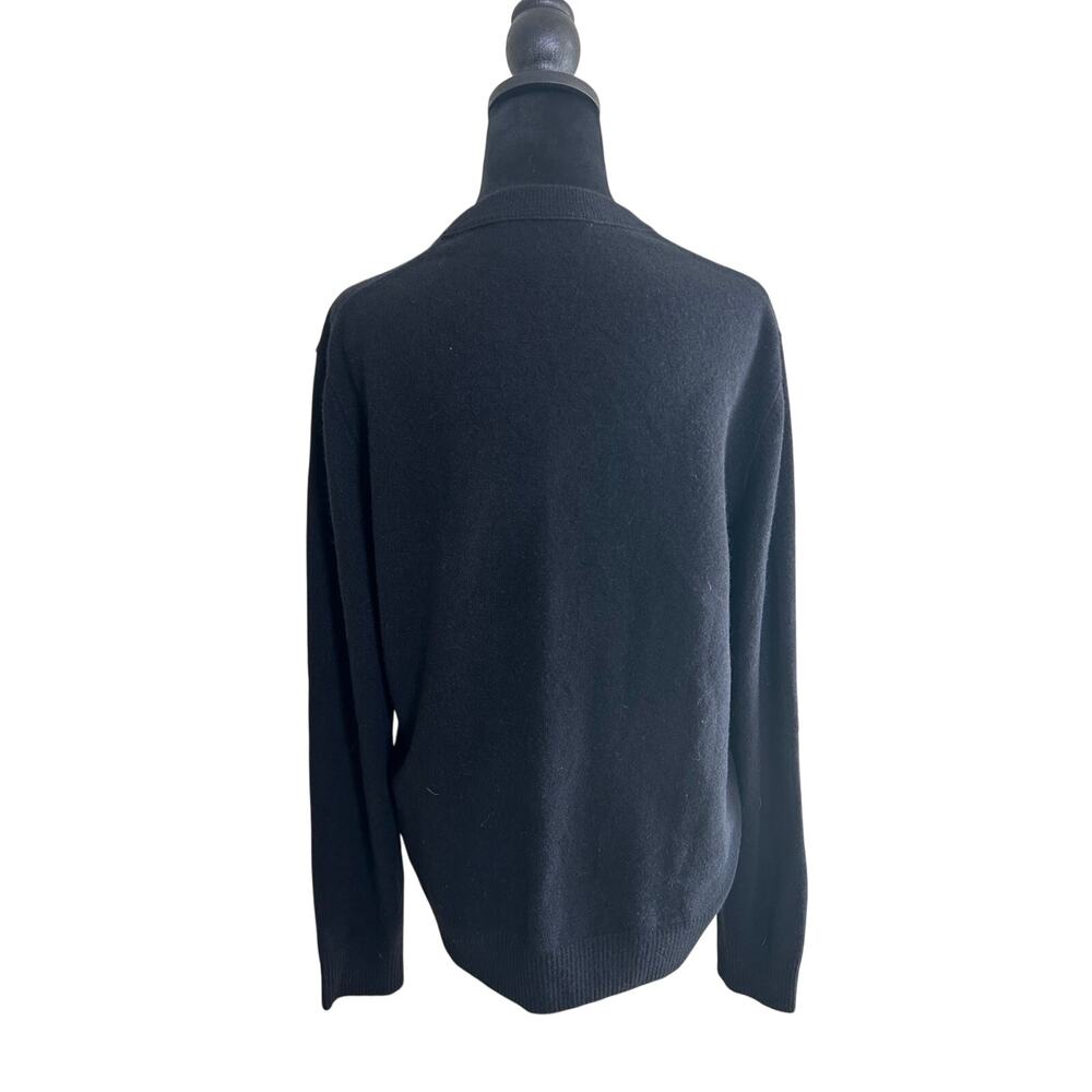 Banana Republic Cashmere Sweater Black Classic Crewneck Soft Luxury SZM - Picture 4 of 9